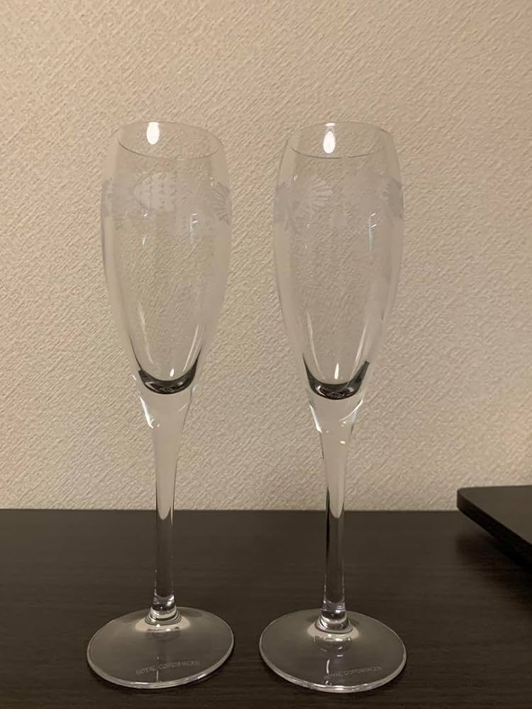 ロイヤル・コペンハーゲン シャンパングラス ネプチューン ペア 美品】ロイヤル・コペンハーゲン シャンパングラス ネプチューン